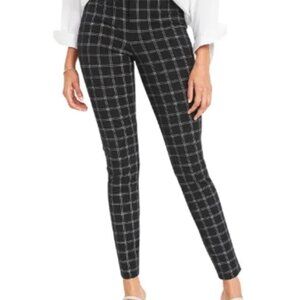 White House Black Market Plaid Ankle Pants - Black and Gray